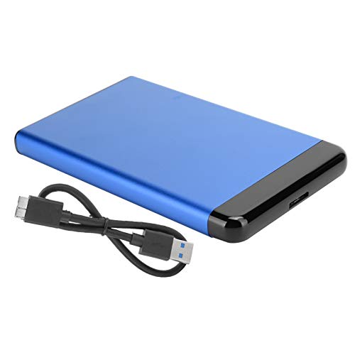 KIMISS Externe Festplatte Externe Festplatte Aluminiumlegierung Mobile Festplatte Box USB3.0 Tragbares 2,5-Zoll-Ssd-HDD-Sata-Gehäuse aus Aluminiumlegierung (Blau) von KIMISS