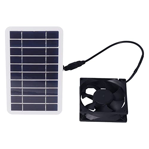 Mini-Solarpanel-Ventilator, 2,5 W, Haustier-Abgas-Hühner, Tragbare Lüftungsventilatoren, Hunde- und Katzen-Luftstrom, Fließende Entlüftung, Außen-Set für Zuchtpflanzen Im Freien von KIMISS