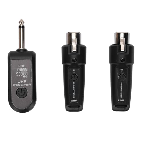 UHF -drahtloses Mikrofonsystem für Dynamische Mikrofone - Wiederaufladbare XLR -Senderempfängeradapter für Mixer, Ereignisse und Geräte UHF -drahtloses Mikrofonsystem für Dynamische Mikrofone - Wiederaufladbare XLR -Senderempfängeradapter für Mixer, Ereignisse und Geräte von KIMISS