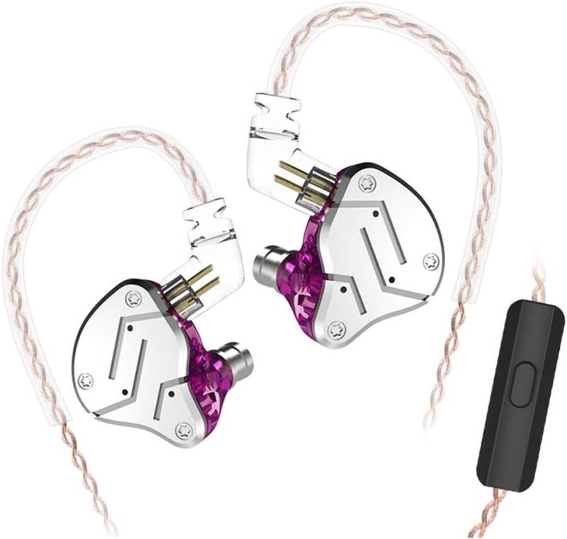 KINBOOFI In-Ear-Kopfhörer (Luftfahrt-Aluminiumlegierung und Resin-Gehäuse, Hybrid In-Ear Monitor mit 1BA + 1DD Treiber, ergonomisch abnehmbares) von KINBOOFI