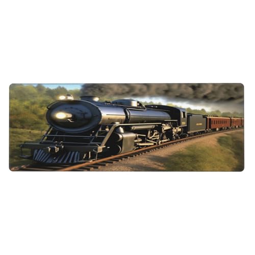 Großes Gaming-Mauspad "A Train in Motion", 30,5 x 80 cm (12 x 31,5 Zoll), PC-Zubehör, perfekt für Büro und Gamer von KIRROWE