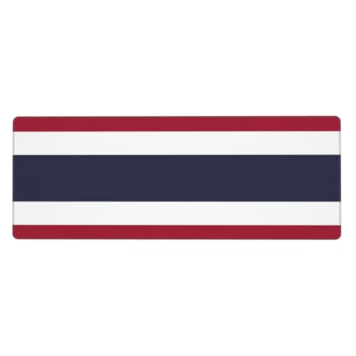 Großes Gaming-Mauspad mit Thailand-Flagge, 30,5 x 80 cm, PC-Zubehör, perfekt für Büro und Gamer von KIRROWE