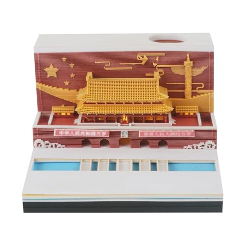 Time Piece Calendar2025, 3D Desk Calendar Tiananmen, DIY Tear Away Timepiece Calendar, 3D Artsy Pads Calendar Creative Desktop Ornaments, for Home Office Decoration Gift (Tiananmen) von KIRVCN