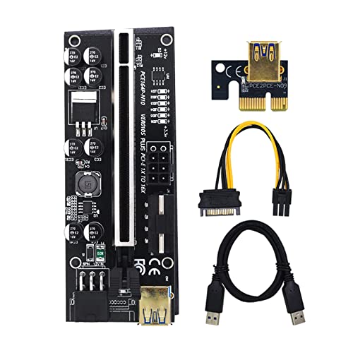 010S PCIE PCI für Express X1 auf X16 Adapter USB 3.0 LED Festzelt für W 8 Kondensatoren 8 für Grafikkarte PCIE Card Extender Flexibles Adapterkabel von KJDKNC