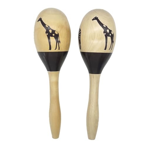 Holzschüttler Handrassel Percussion Musikinstrument Maracas Percussion Spielzeug Orff Instrumente Sandhammer Aus Massivem Hartholz von KJDKNC