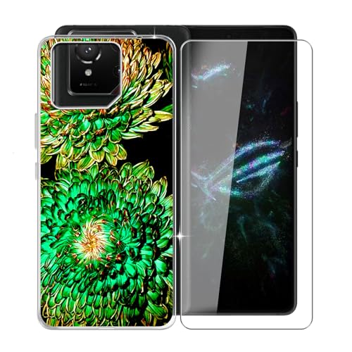 KJYFOANI Hülle für Asus ROG Phone 9 FE (6.78") Handyhülle, Transparent Silikon Cover Weiche TPU Case Stoßfeste Kratzfeste Schutzhülle + 9H Härte Glas Schutzfolie für Asus ROG Phone 9 FE - XV31A von KJYFOANI