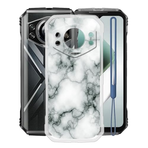 KJYFOANI Hülle für Doogee S Cyber (6.58"), Transparent Anti-Vergilbung Silikon TPU Bumper Cover Case Handyhülle - Ultra Dünn Stoßfeste Weiche Schutzhülle für Doogee S Cyber - Marmor von KJYFOANI