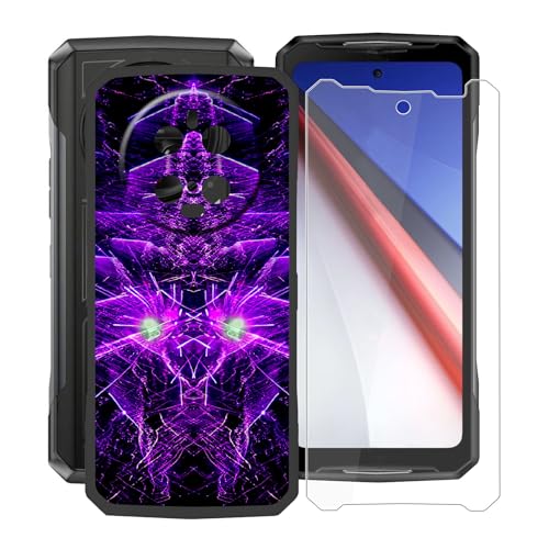 KJYFOANI Hülle für Doogee V40 (6.78") und 1 Stück Gehärtetem Glasfolie, Schwarz Weich Silikon Case, Ultra Dünn Schutzhülle - Anti-Kratzer Bumper Handyhülle für Doogee V40 - XV47 von KJYFOANI