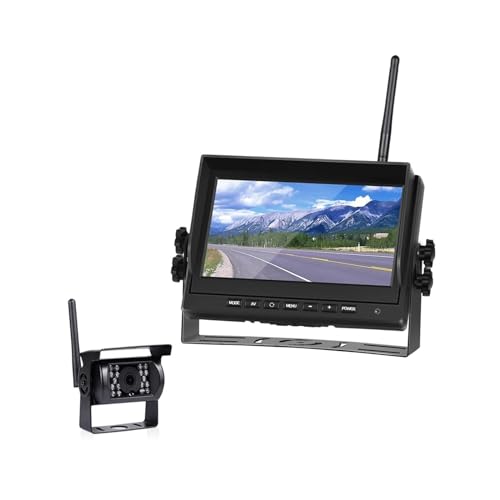 Drahtloser Auto-Monitor, IR-Rückfahrkamera, WLAN, LKW-Parkplatz, Rückfahrkamera, 12–24 V, TFT-LCD-Autobildschirm(1 camera) von KKGHYYMG