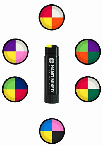 Handmixed Marker für Kunst - Vierfarbig - Wachsstift auf Wasserbasis - deckt auf allen Oberflächen - schnelltrocknend - für kreative Aktivitäten, verschiedenen Farbtöne (Set - 6 Stück) von KLAMOTTEN STORE