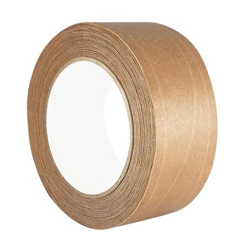 KLEBESHOP24 Packband Papier fadenverstärkt | extra stark | 3-Zoll-Kern | Braun | 50 mm x 50 m / 6 Rollen von KLEBESHOP24