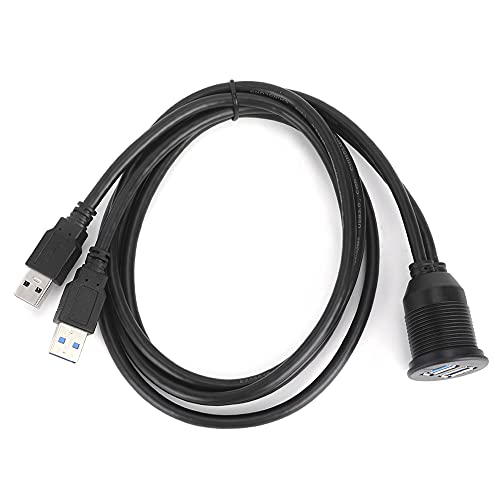 KLLJRFW Dual USB3.0 Datenkabel Verlängerung Armaturenbrett-Montagekabel Armaturenbrett Unterputz-Panel-Verlängerungsleitung Armaturenbrett-Panel-Kabel 1 Meter 39,4 Zoll von KLLJRFW