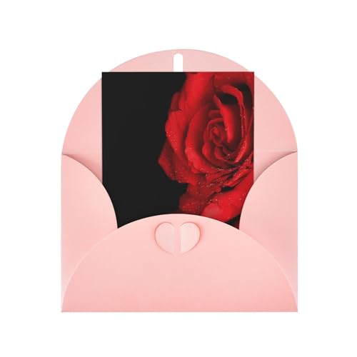 PEPA Holiday Red Rose Karten Blanko Karten und Umschläge Umschlag Set für Erwachsene und Kinder Weihnachtskarten von KLMELLMDE