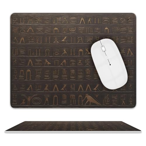 Gaming-Mauspad, altägyptische Hieroglyphe, bedruckt, niedliches Mauspad, wasserdichtes Mauspad, geeignet für Laptops und Mäuse von KLSVTMEA