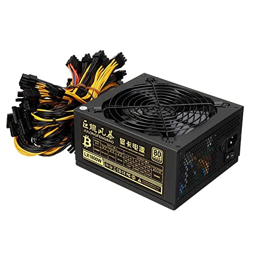 KLVN 1800W Mining-Stromversorgung Miner-Grafikkarte für Bergbau 180~240V 80+ Platinum Zertifiziert ATX PSU 20+. 45 von KLVN