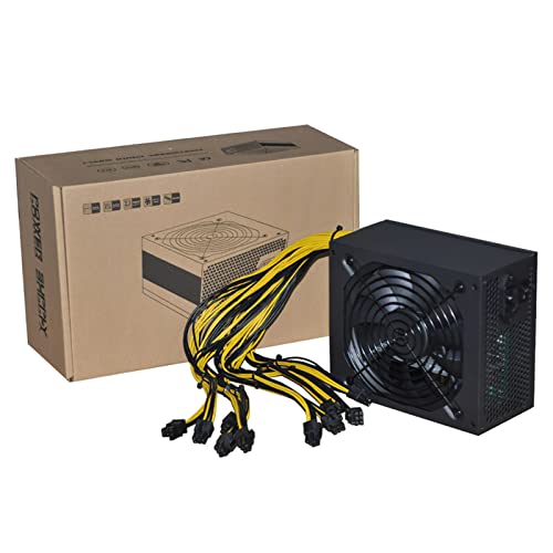 KLVN 4U Single 10x 6pin PSU. Mining-Stromversorgungsquelle BTC ETH. Bitcoin Miner 11. 0V 240V 2000W 2400W 2600W ATX für 6. Gpu. Grafikkarte (Color : 110-220V 2400W) von KLVN