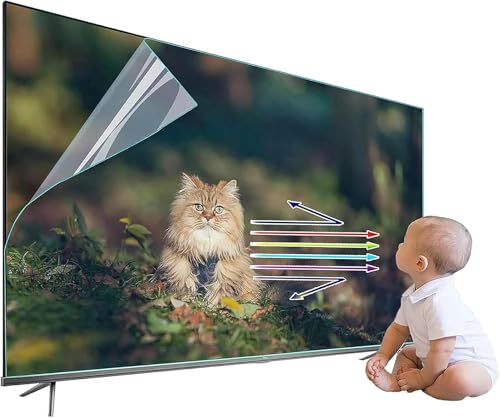 KMJUYQ Anti-Blaulicht-Matt-Blendschutzfolie, Anti-Strahlungs-TV-Displayschutz 32-75 Zoll, Anti-Kratz-Verletzungs-Weichfolie, Geeignet für LCD-Monitore, Fernseher, PCs von KMJUYQ