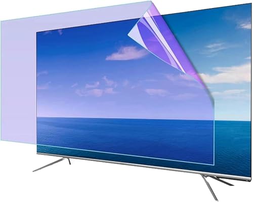 KMJUYQ Blendschutzfolie für Fernseher, 32-75 Zoll (81,3-190,5 cm), Displayschutzfolie für Fernseher mit blauem Licht, keine Blasen, kein Verkratzen, passt für LCD-, LED-, 4K-OLED- und QLED-HDTV von KMJUYQ