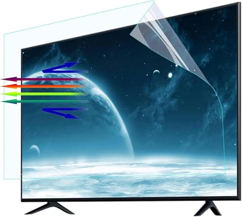 KMJUYQ Blendschutzfolie für Fernseher mit 32-75 Zoll, Anti-Blaulichtfilter, Blendschutz für LCD-TV, staubdichter TV-Displayschutz von KMJUYQ