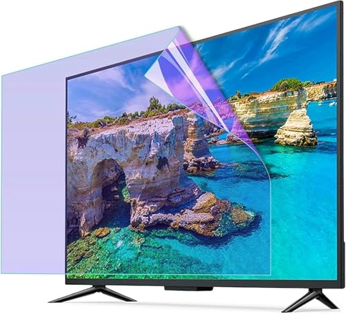 KMJUYQ Matte TV-Displayschutzfolie, 32-75 Zoll, Anti-Blaulicht, Blendschutz, keine Blasen, kratzfest, lindert Augenbelastung durch Computer, Anti-Strahlung von KMJUYQ