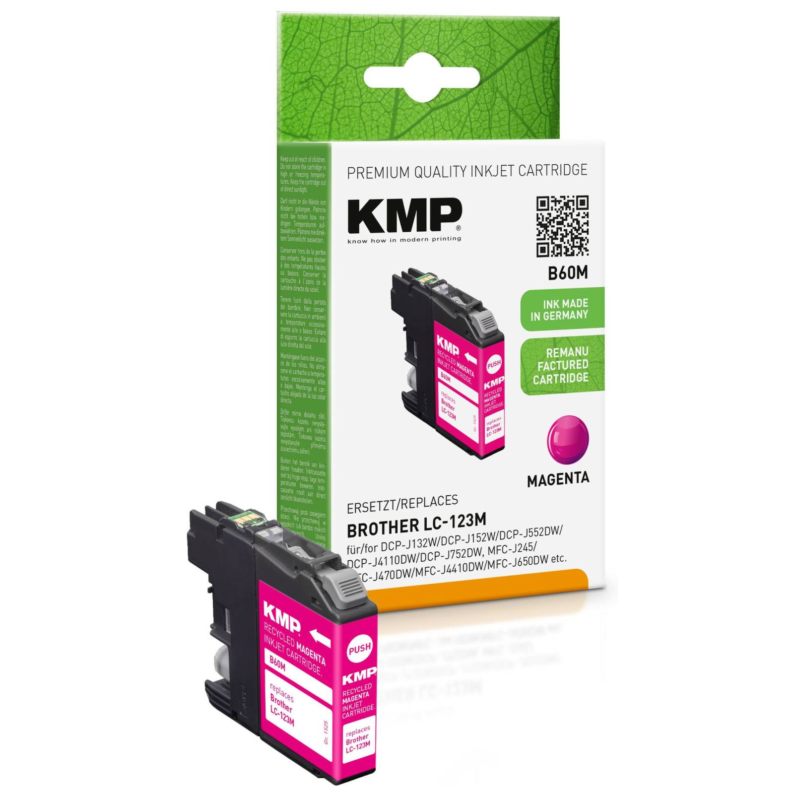 KMP Patrone Brother LC-123M      600 S. magenta remanufactured von KMP Printtechnik AG