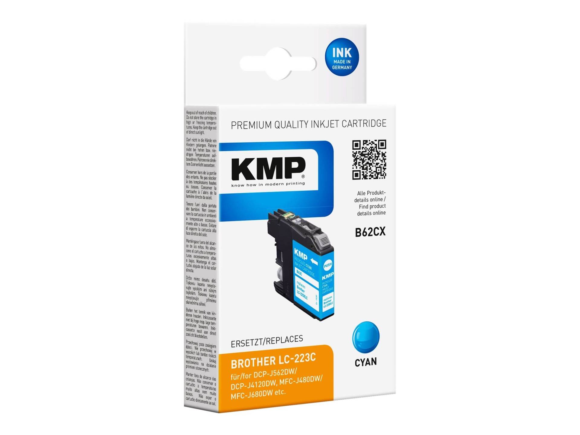 KMP Patrone Brother LC-223C cyan 550 S. B62CX von KMP Printtechnik AG