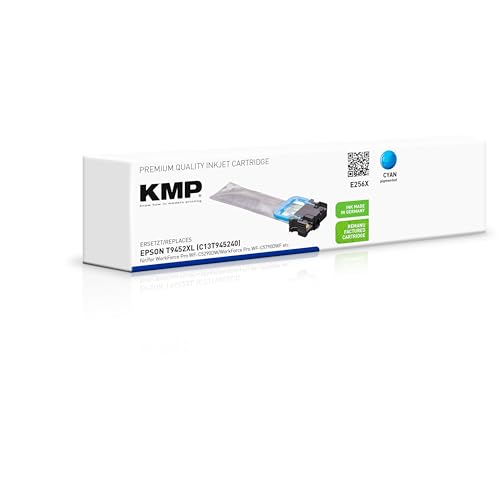 KMP Tintenpatrone passend für Epson T9452 Cyan (C13T945240) - E256X - für Epson Workforce Pro WF-C 5210 DW 5290 DW 5290 DW BAM 5290 RDTW BAM 5... etc. von KMP know how in modern printing