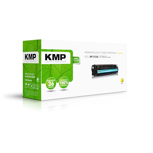 KMP Tonerkartusche passend für HP 312A Yellow (CF382A) - für Color Laserjet Pro MFP M476dn M476dw M476nw etc. von KMP know how in modern printing