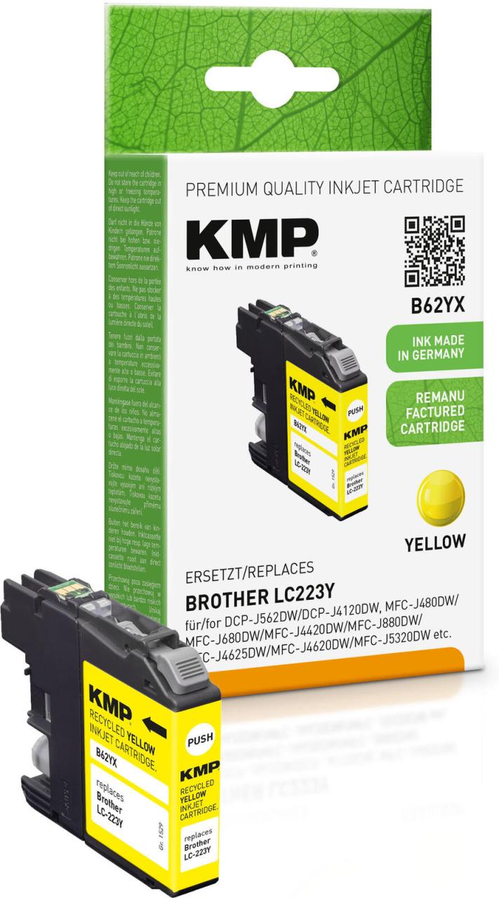 KMP Druckerpatrone B62YX gelb kompatibel zu brother LC-223Y von KMP