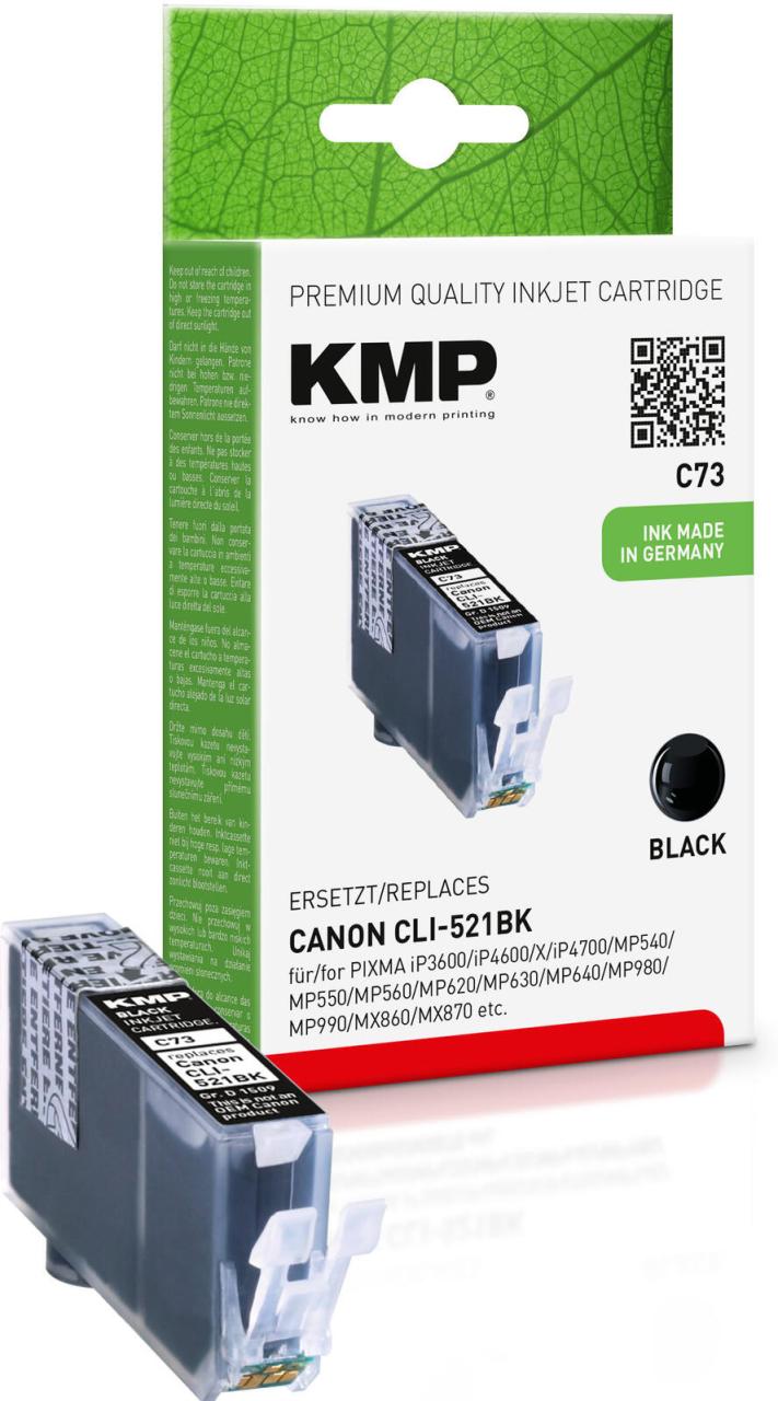 KMP Druckerpatrone C73 schwarz kompatibel zu Canon CLI-521 BK von KMP