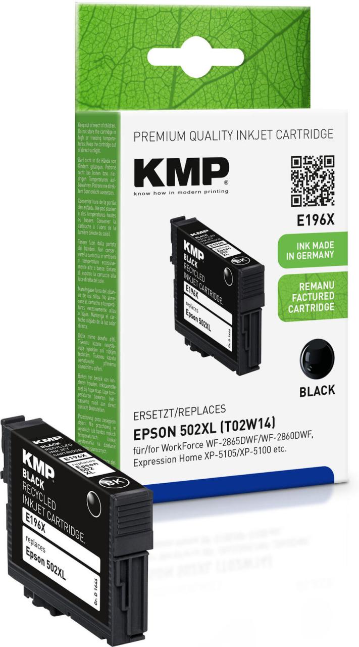 KMP Druckerpatrone E196X schwarz kompatibel zu EPSON 502XL (T02W14) von KMP