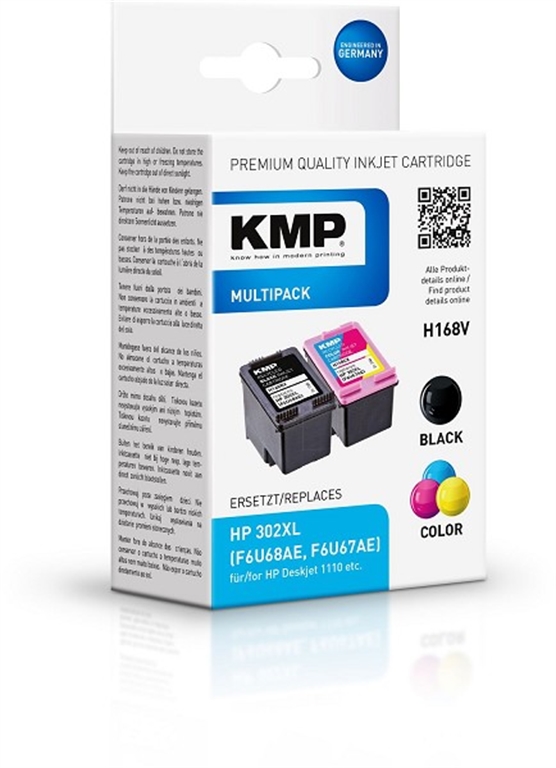 KMP HP 302XL (F6U68AE, F6U67AE) (4-farbig) von KMP