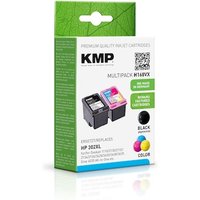 KMP Tintenpatronen Multipack Schwarz + Farbig ersetzt HP 302XL (F6U68AE F6U67AE) von KMP