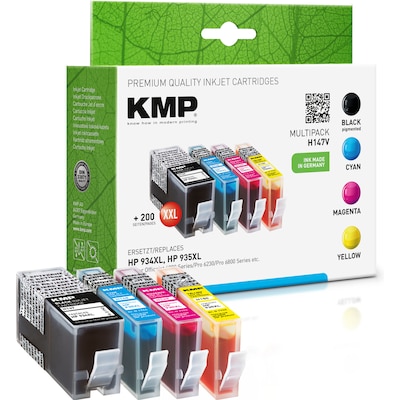 KMP Tintenpatronen Multipack ersetzt HP 934XL + 935XL (X4E14AE) von KMP