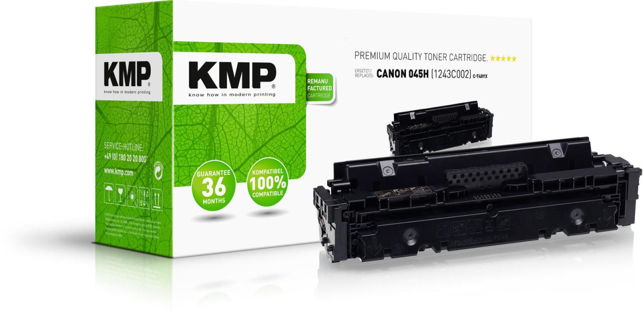 KMP Toner C-T40YX gelb kompatibel zu Canon 045H Y von KMP