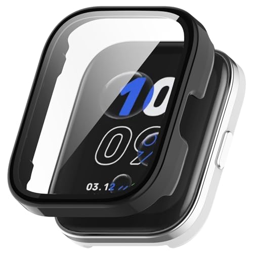 KNOXS Hard Hülle Kompatibel mit Amazfit Bip 5 Unity, HD PC Stoßfest Rundum Schutzhülle Ultradünne Gehäuse mit Kratzfest Displayschutz(Schwarz) von KNOXS