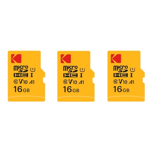 KODAK 3er-Pack Micro SDXC Premium 16 GB: Geschwindigkeit und Zuverlässigkeit für außergewöhnlichen Speicherplatz von KODAK