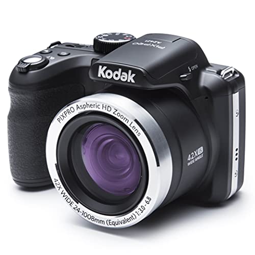 KODAK Pixpro AZ421 - Digitale Bridge-Kamera, 42X optischer Zoom, 24 mm Weitwinkel, 16 MP, 3-Zoll-LCD, HD 720p Video, OIS, Li-Ionen-Akku - Schwarz KODAK Pixpro AZ421 - Digitale Bridge-Kamera, 42X optischer Zoom, 24 mm Weitwinkel, 16 MP, 3-Zoll-LCD, HD 720p Video, OIS, Li-Ionen-Akku - Schwarz von KODAK