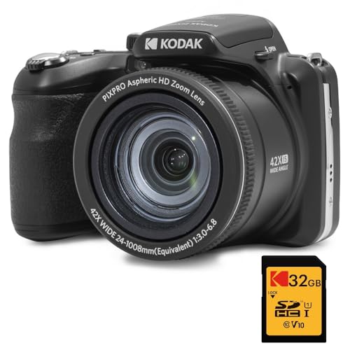 KODAK Pixpro Astro Zoom AZ425 – Digitalkamera Bridge, 42-facher optischer Zoom, 24 mm Weitwinkel, 20 Megapixel, LCD 3, Video Full HD 1080p, Li-Ion-Akku – Schwarz von KODAK