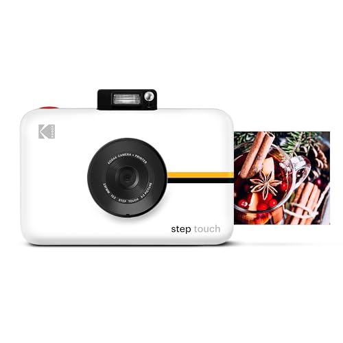 KODAK Step Touch | 13MP Digitalkamera & Instant-Drucker mit 3,5"-LCD-Touchscreen-Display, 1080p HD-Video, 10x optischer Zoom, Selfie-Spiegelung, Editing-Suite, Bluetooth & ZINK-Drucktechnik | Weiß von KODAK