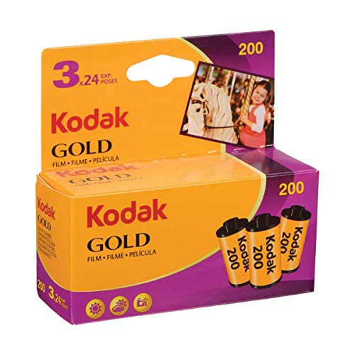 Kodak 6033971 Gold 200 Film (lila/gelb) – 3 Rollen – 24 Belichtungen pro Rolle von KODAK