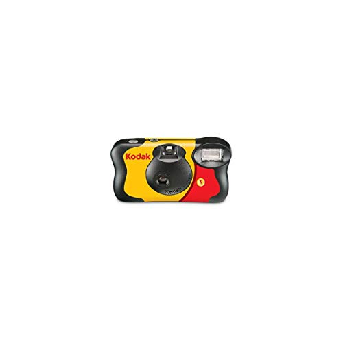 Kodak Fun Saver 27+12 3920949 Einwegkamera (3m Blitzbereich, 135 Film-Format, 800 Film sensitivity (ISO), 39 Anzahl Bilder) gelb/grau/rot, 35mm von KODAK