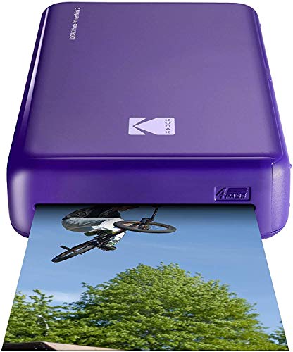 Kodak Mini 2 HD Wireless Mobile Instant Fotodrucker w / 4 Pass patentierte Drucktechnologie (Lila) - Kompatibel mit iOS & Android Geräte - Echte Tinte in Einem Instant von KODAK