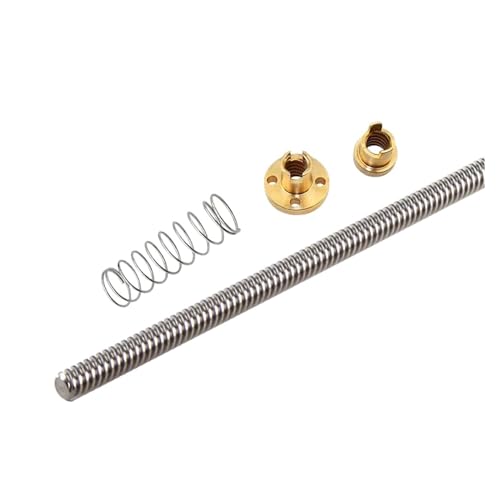 Präzisionsgefertigte Schraube, T8 Memimpin 2/4/8 mm Memimping Screw mit Backlash Nut Pitch 2 mm OD 8 mm 100 1000 1200 mm T-Tie Stepper Motor Trapezoida for 3 Spulen (Farbe: Blei 4 mm, Größe: 850 m(Lea von KOINEN