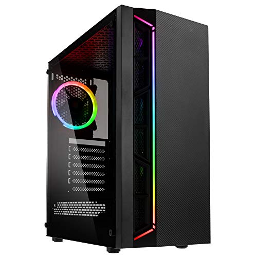 KOLINK Inspire K7 ARGB Midi-Tower PC-Gehäuse, Addressierbare RGB-Beleuchtung, Tempered Glass, schwarz von KOLINK