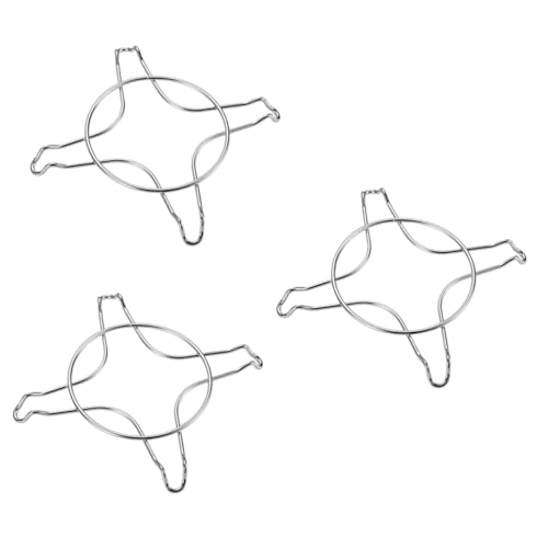 KOMBIUDA 3 Stk Gasherd Konservenständer Herdständer Kocher Herdgestell Tischherd Gas-wok-ständer Universeller Wokring Schnellkochtopf Dampfgarer Backgestell Elektrisch Rostfreier Stahl von KOMBIUDA
