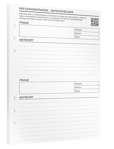 KOMPASS® Reflexion | DIN-A5-Einlagen für Ringbuchplaner | 25 Einlagen zur Selbstreflexion | Selbstdiagnose, Glaubenssätze, Learnings & Highlights | Journaling | Planer-Einlagen (14,5 cm x 21 cm) von KOMPASS