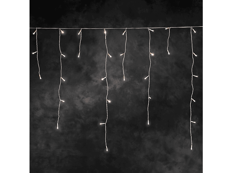 KONSTSMIDE LED Eisregen Lichtervorhang, 336 Leuchtdekoration, Weiß, Warmweiß von KONSTSMIDE