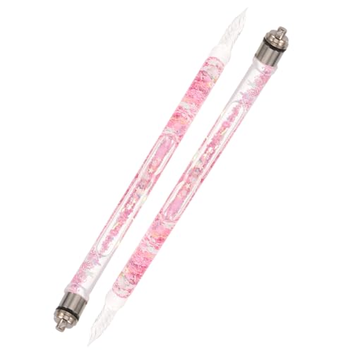 KONTONTY 2st Glasstift in Wasser Getaucht Goldener Filzstift Nachfüllungen Punkt Pinselstifte Mit Spitzen Dual Gel Markierungen Tragbarer Tauchstift Einzigartiger Tauchstift Dip-stift von KONTONTY