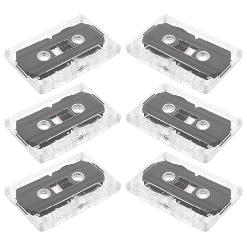 KONTONTY 6 STK Tonband bespielbare Tonbänder Kassettenrekorder Aufnahme leerer Tonbänder Leere CD Audio Kassetten Audio Cassette beschreibbare Leere Kassetten Leere Leere Kassetten Plastik von KONTONTY